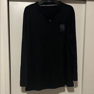 Lalique Men's Black Long Sleeve Shirt